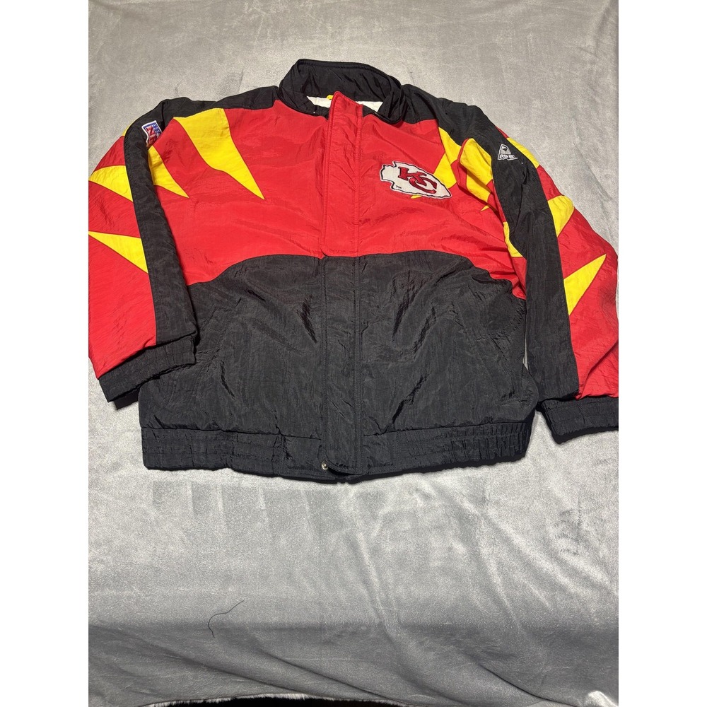 Vintage Kansas City Chiefs Jacket Red Black NFL Football Apex One 90s Pro Line